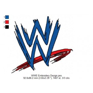 WWE Embroidery Design